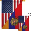 Armenia US Friendship - Nationality Flags of the World Vertical Impressions Decorative Flags HG108482 Made In USA