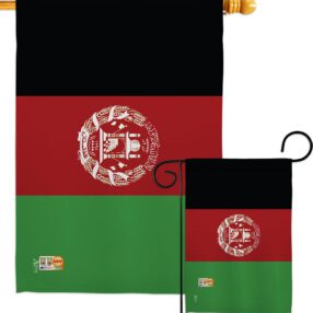 Afghanistan - Nationality Flags of the World Vertical Impressions Decorative Flags HG140002 Made In USA