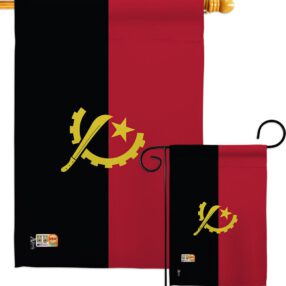 Angola - Nationality Flags of the World Vertical Impressions Decorative Flags HG140007 Made In USA