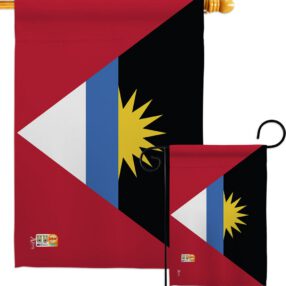 Antigua & Barbuda - Nationality Flags of the World Vertical Impressions Decorative Flags HG140009 Made In USA