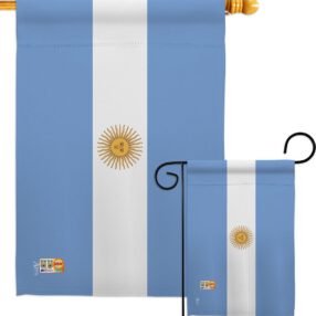 Argentina - Nationality Flags of the World Vertical Impressions Decorative Flags HG140010 Made In USA