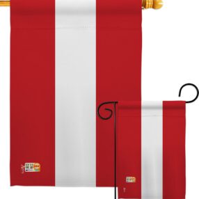 Austria - Nationality Flags of the World Vertical Impressions Decorative Flags HG140017 Made In USA