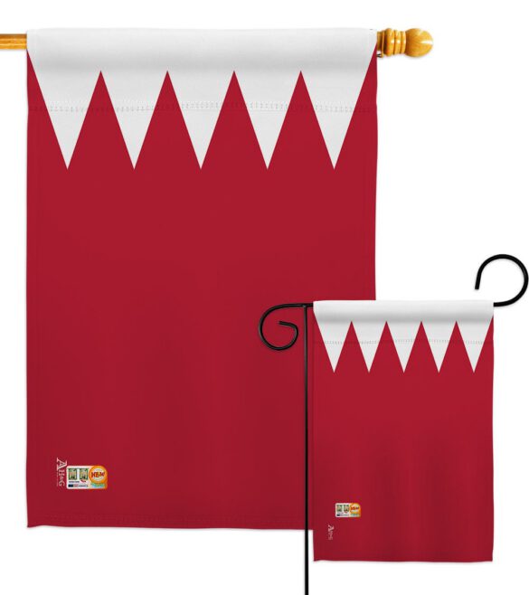 Bahrain - Nationality Flags of the World Vertical Impressions Decorative Flags HG140021 Made In USA