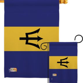 Barbados - Nationality Flags of the World Vertical Impressions Decorative Flags HG140023 Made In USA