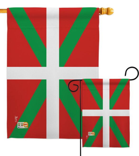 Basque Lands - Nationality Flags of the World Vertical Impressions Decorative Flags HG140024 Made In USA