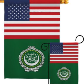 Arab League US Friendship - Nationality Flags of the World Vertical Impressions Decorative Flags HG140281 Made In USA
