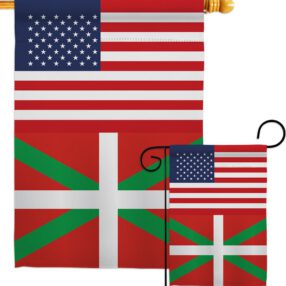 Basque Lands US Friendship - Nationality Flags of the World Vertical Impressions Decorative Flags HG140293 Made In USA