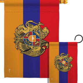 Armenia - Nationality Flags of the World Vertical Impressions Decorative Flags HG140901 Made In USA