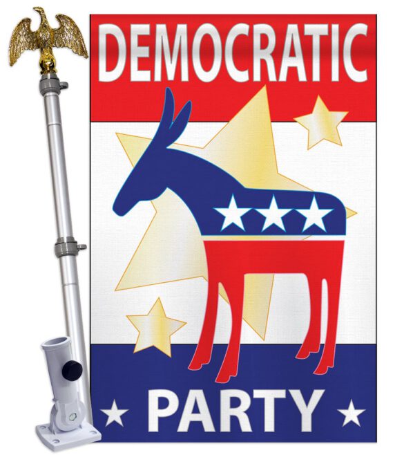 Democratic Party - Nationality Flags of the World Vertical Applique Decorative Flags HG108024 - Image 6