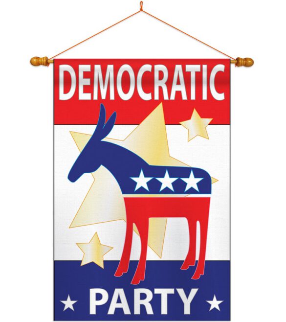 Democratic Party - Nationality Flags of the World Vertical Applique Decorative Flags HG108024 - Image 10