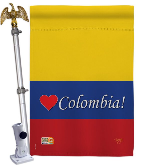 Colombia - Nationality Flags of the World Vertical Impressions Decorative Flags HG108161 Made In USA - Image 13