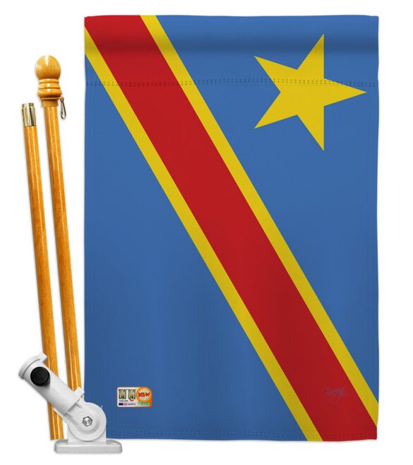 DR Congo - Nationality Flags of the World Vertical Impressions Decorative Flags HG108291 Made In USA - Image 5