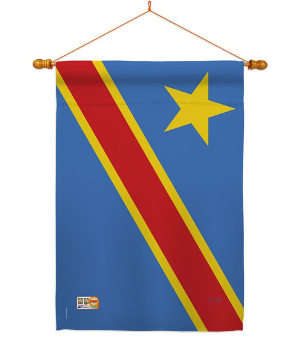 DR Congo - Nationality Flags of the World Vertical Impressions Decorative Flags HG108291 Made In USA - Image 14