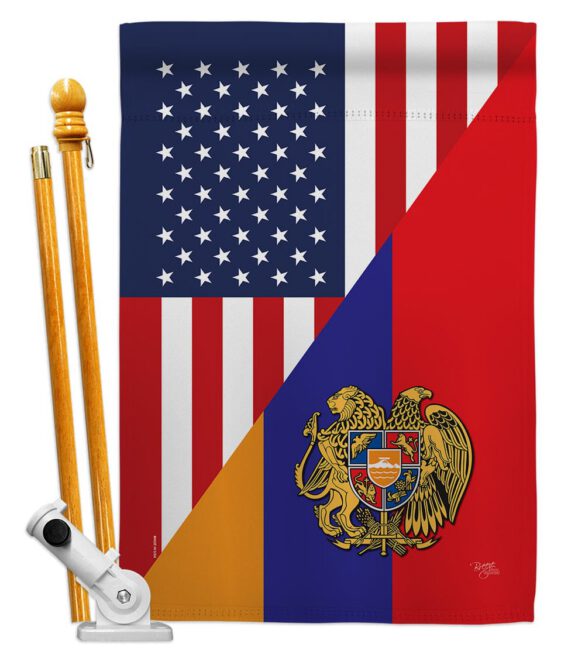 Armenia US Friendship - Nationality Flags of the World Vertical Impressions Decorative Flags HG108482 Made In USA - Image 6