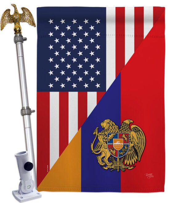 Armenia US Friendship - Nationality Flags of the World Vertical Impressions Decorative Flags HG108482 Made In USA - Image 10