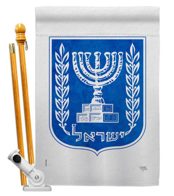 Emblem of Israel - Nationality Flags of the World Vertical Impressions Decorative Flags HG108637 Made In USA - Image 5