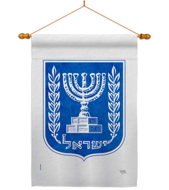 Emblem of Israel - Nationality Flags of the World Vertical Impressions Decorative Flags HG108637 Made In USA - Image 10