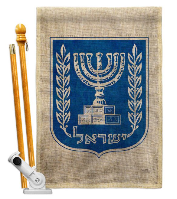 Emblem of Israel - Nationality Flags of the World Vertical Impressions Decorative Flags HG108637 Made In USA - Image 15