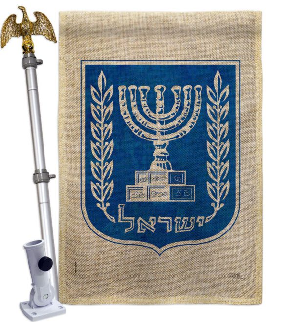 Emblem of Israel - Nationality Flags of the World Vertical Impressions Decorative Flags HG108637 Made In USA - Image 19