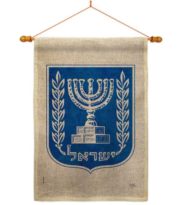 Emblem of Israel - Nationality Flags of the World Vertical Impressions Decorative Flags HG108637 Made In USA - Image 20