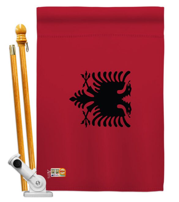 Albania - Nationality Flags of the World Vertical Impressions Decorative Flags HG140003 Made In USA - Image 6