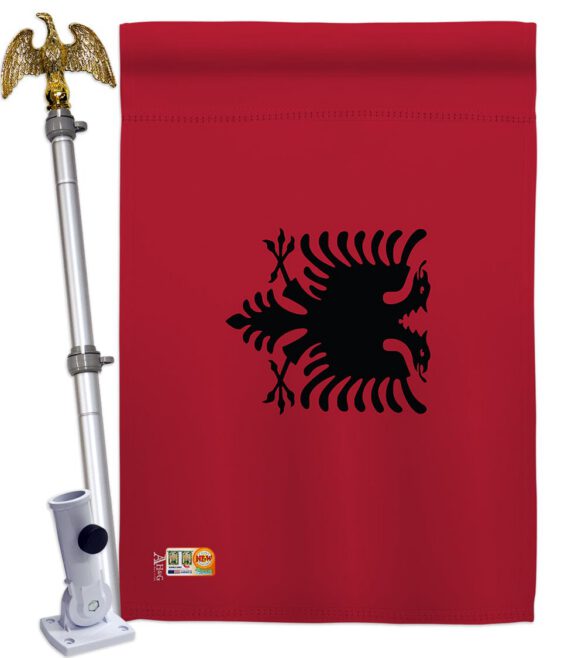 Albania - Nationality Flags of the World Vertical Impressions Decorative Flags HG140003 Made In USA - Image 14