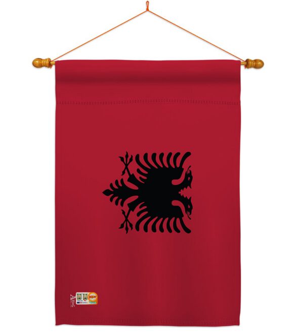 Albania - Nationality Flags of the World Vertical Impressions Decorative Flags HG140003 Made In USA - Image 15