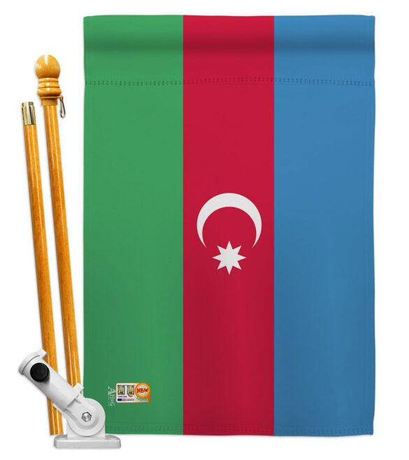 Azerbaijan - Nationality Flags of the World Vertical Impressions Decorative Flags HG140018 Made In USA - Image 6