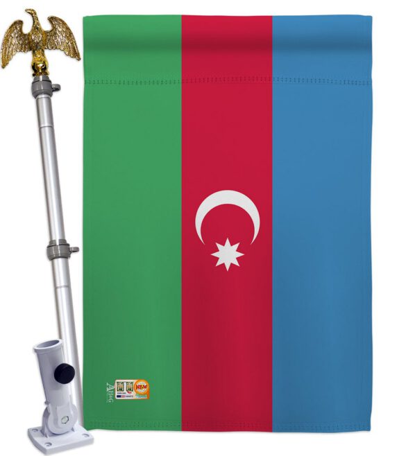 Azerbaijan - Nationality Flags of the World Vertical Impressions Decorative Flags HG140018 Made In USA - Image 14