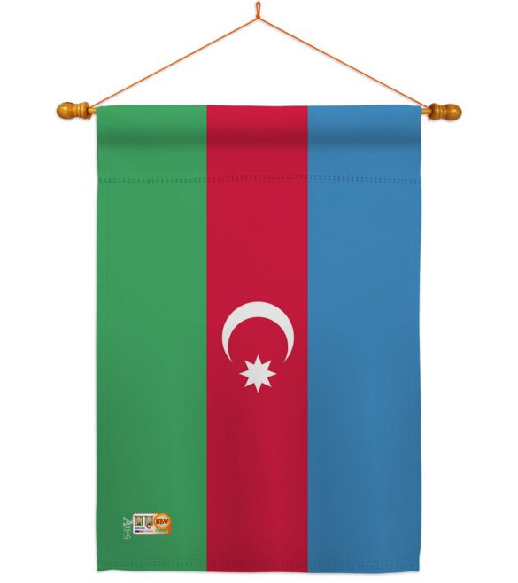 Azerbaijan - Nationality Flags of the World Vertical Impressions Decorative Flags HG140018 Made In USA - Image 15