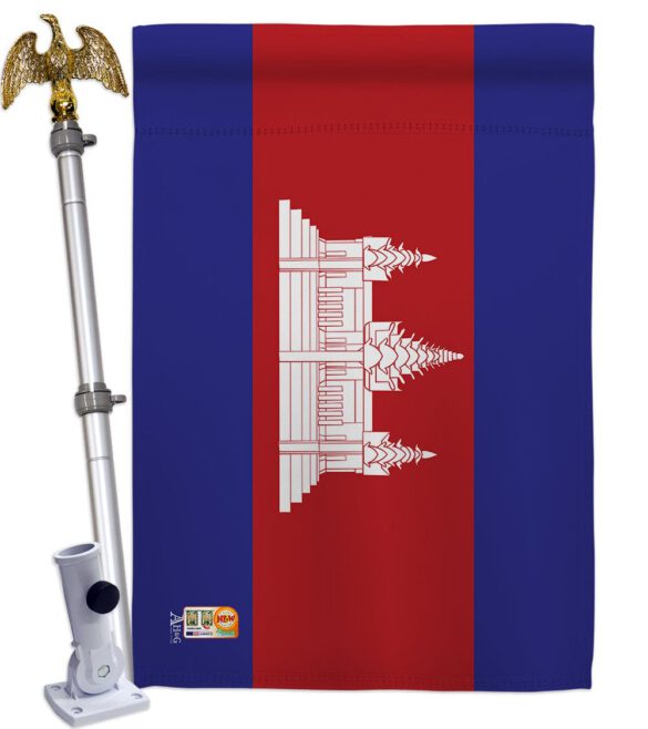 Cambodia - Nationality Flags of the World Vertical Impressions Decorative Flags HG140044 Made In USA - Image 13