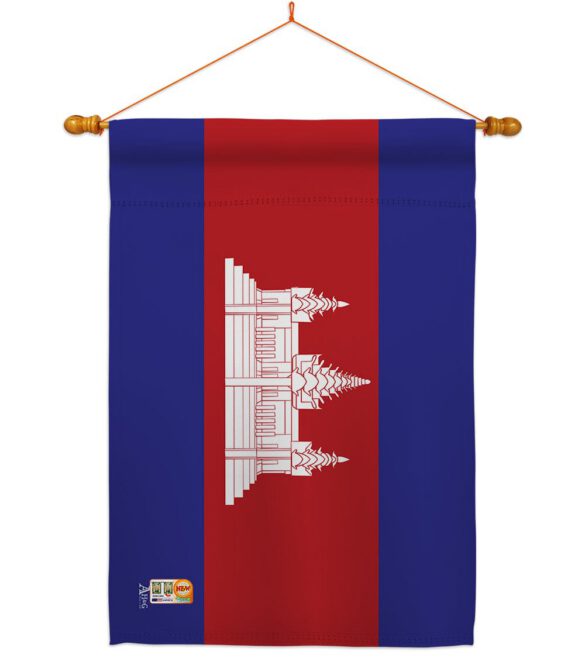 Cambodia - Nationality Flags of the World Vertical Impressions Decorative Flags HG140044 Made In USA - Image 14
