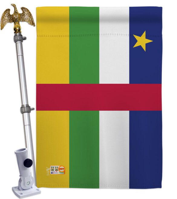 Central African Rep. - Nationality Flags of the World Vertical Impressions Decorative Flags HG140049 Made In USA - Image 13