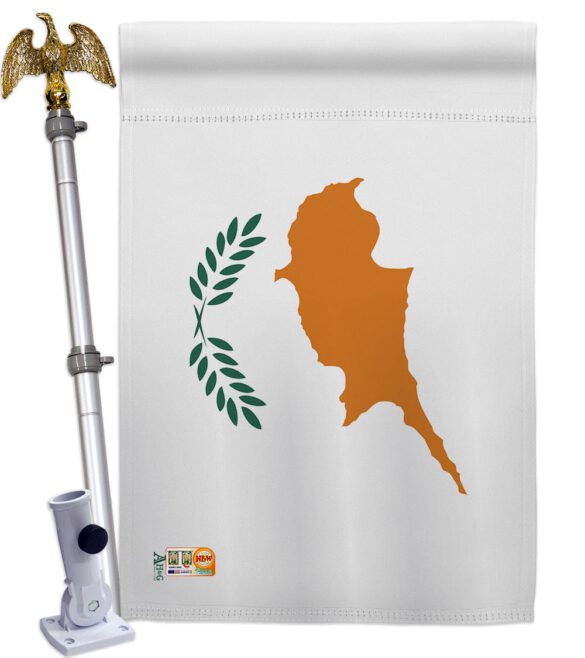 Cyprus - Nationality Flags of the World Vertical Impressions Decorative Flags HG140064 Made In USA - Image 13
