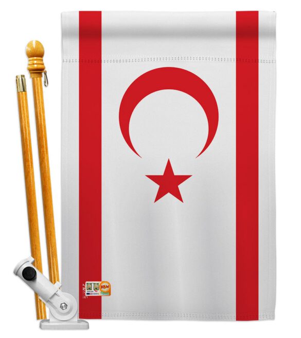 Cyprus Northern - Nationality Flags of the World Vertical Impressions Decorative Flags HG140065 Made In USA - Image 5