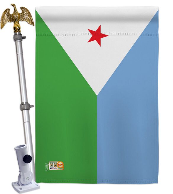 Djibouti - Nationality Flags of the World Vertical Impressions Decorative Flags HG140068 Made In USA - Image 13