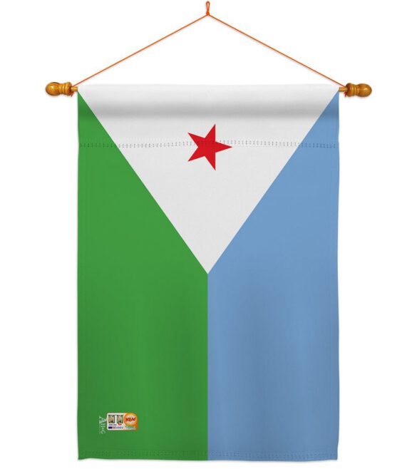 Djibouti - Nationality Flags of the World Vertical Impressions Decorative Flags HG140068 Made In USA - Image 14