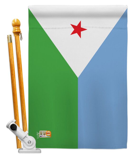 Djibouti - Nationality Flags of the World Vertical Impressions Decorative Flags HG140068 Made In USA - Image 5