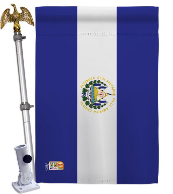El Salvador - Nationality Flags of the World Vertical Impressions Decorative Flags HG140075 Made In USA - Image 13