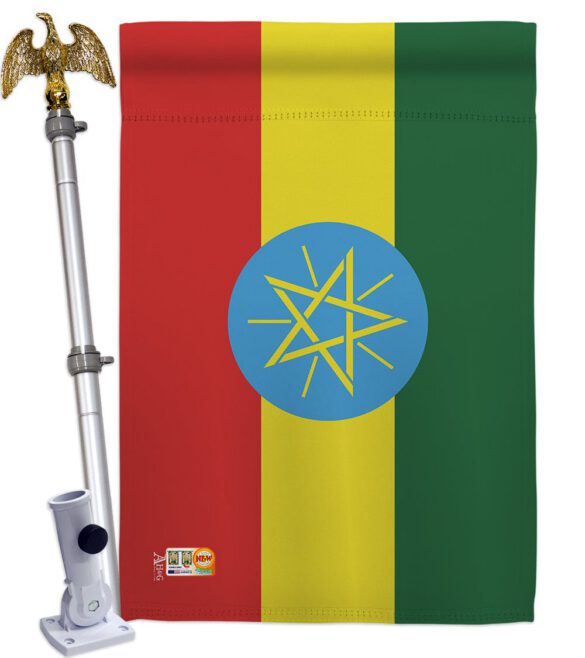 Ethiopia - Nationality Flags of the World Vertical Impressions Decorative Flags HG140080 Made In USA - Image 13