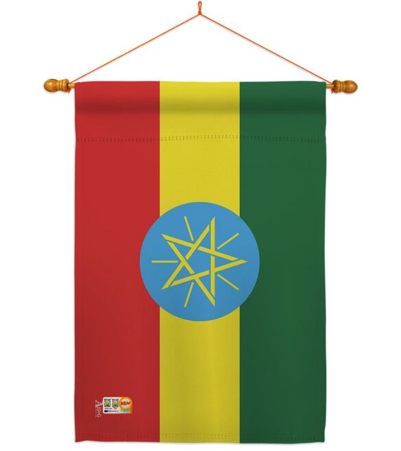 Ethiopia - Nationality Flags of the World Vertical Impressions Decorative Flags HG140080 Made In USA - Image 14
