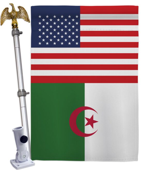 Algeria US Friendship - Nationality Flags of the World Vertical Impressions Decorative Flags HG140274 Made In USA - Image 10