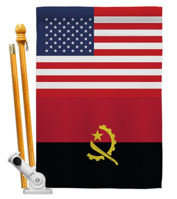 Angola US Friendship - Nationality Flags of the World Vertical Impressions Decorative Flags HG140276 Made In USA - Image 6