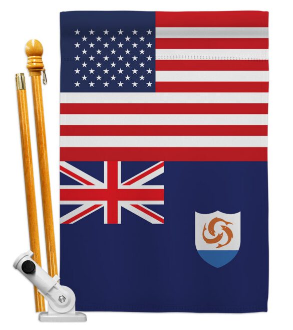 Anguilla US Friendship - Nationality Flags of the World Vertical Impressions Decorative Flags HG140277 Made In USA - Image 6
