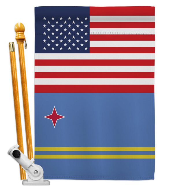 Aruba US Friendship - Nationality Flags of the World Vertical Impressions Decorative Flags HG140283 Made In USA - Image 6