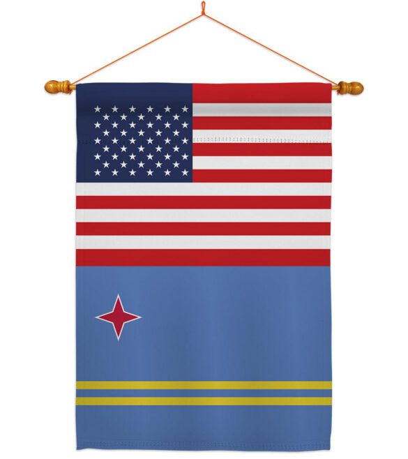 Aruba US Friendship - Nationality Flags of the World Vertical Impressions Decorative Flags HG140283 Made In USA - Image 11