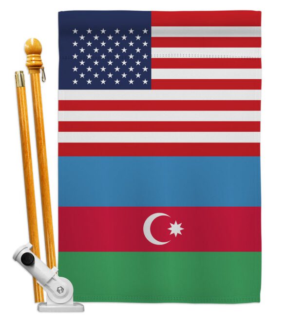 Azerbaijan US Friendship - Nationality Flags of the World Vertical Impressions Decorative Flags HG140287 Made In USA - Image 6