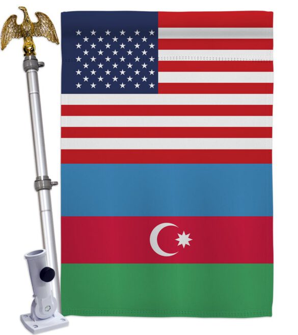 Azerbaijan US Friendship - Nationality Flags of the World Vertical Impressions Decorative Flags HG140287 Made In USA - Image 10