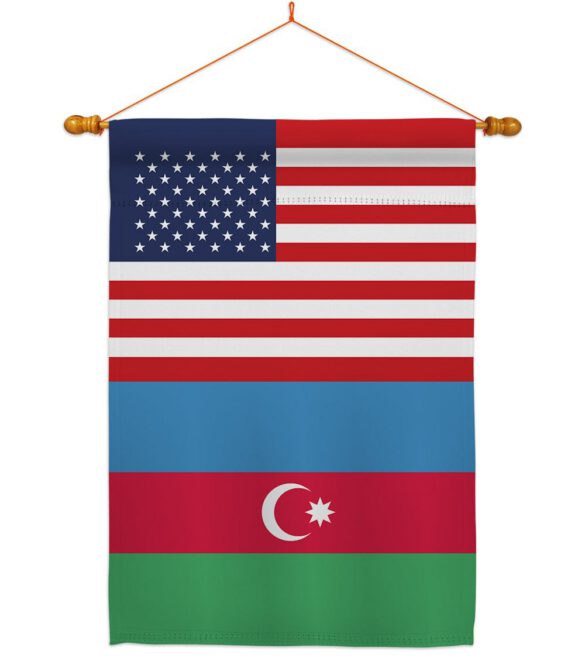 Azerbaijan US Friendship - Nationality Flags of the World Vertical Impressions Decorative Flags HG140287 Made In USA - Image 11