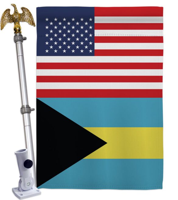 Bahamas US Friendship - Nationality Flags of the World Vertical Impressions Decorative Flags HG140289 Made In USA - Image 10